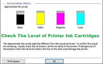 Check The Level of Printer Ink Cartridges