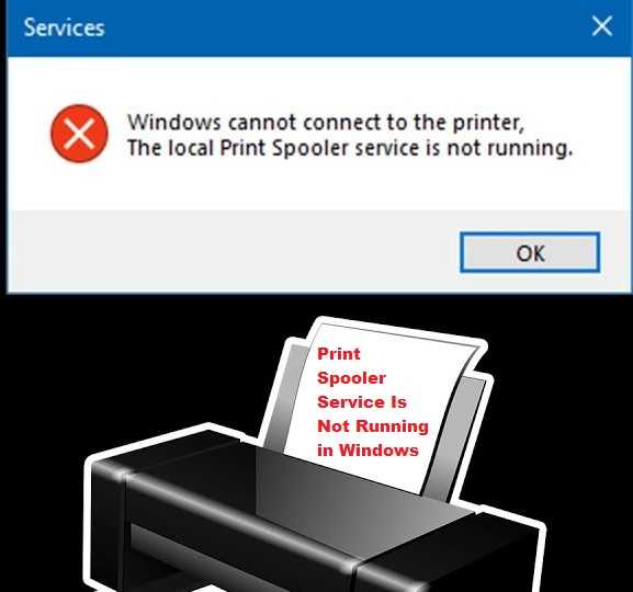 Print Spooler Service Is Not Running in Windows